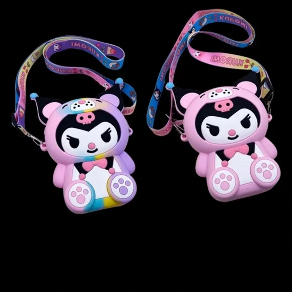 •Sweet But Savage• Kuromi Silicone Crossbody Bag - Picture 3 of 7